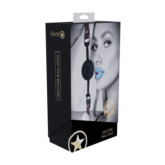 VENICE COLLECTION - SILICONE BALL GAG - BLACK