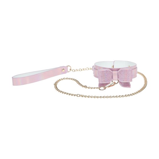 PARIS COLLECTION - COLLAR WITH LEASH - PINK