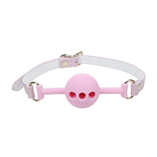 BÂILLON EN SILICONE RESPIRANT PARIS COLLECTION ROSE OUCH!