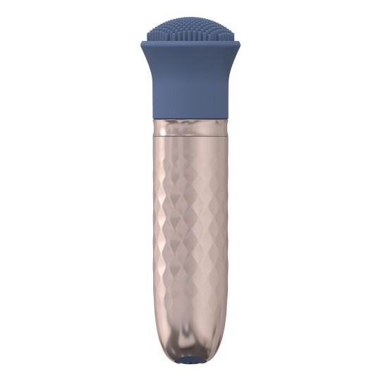 THE THRILL - 10 SPEED INTERCHANGEABLE VIBRATOR - BLUE