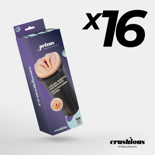 PACK OF 16 CRUSHIOUS PRIXUS CASE MASTURBATOR