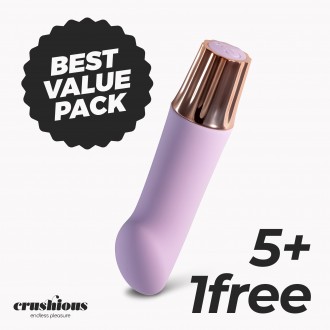 PACK 5 + 1 GRATUITO MINI VIBRADOR MELLOW ANGLER LAVANDA CRUSHIOUS