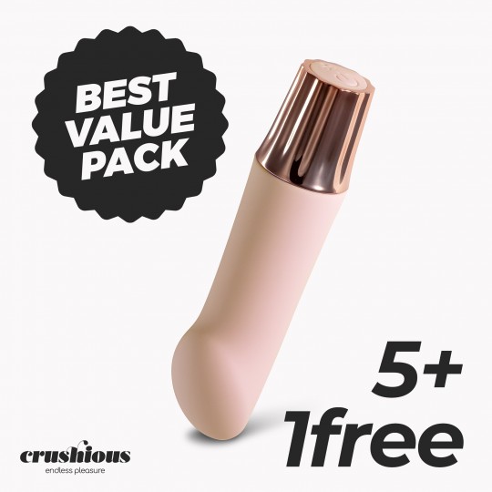 PACK 5 + 1 GRÁTIS MINI VIBRADOR MELLOW ANGLER ROSA CRUSHIOUS