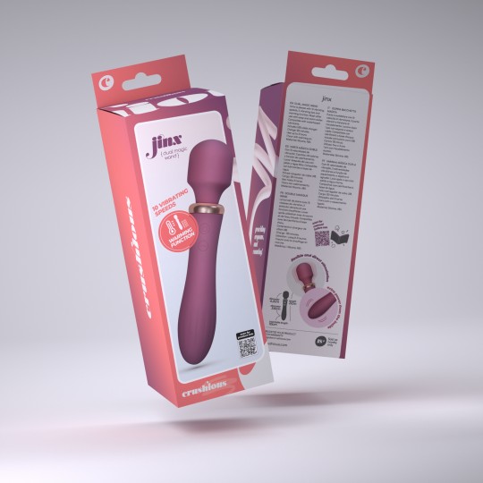 CRUSHIOUS DUAL MASSAGE WAND JINX RED WINE MASSAGE