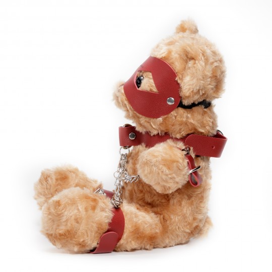 URSO DE PELÚCIA BONDAGE CRUSHITO VERMELHO 31CM CRUSHIOUS