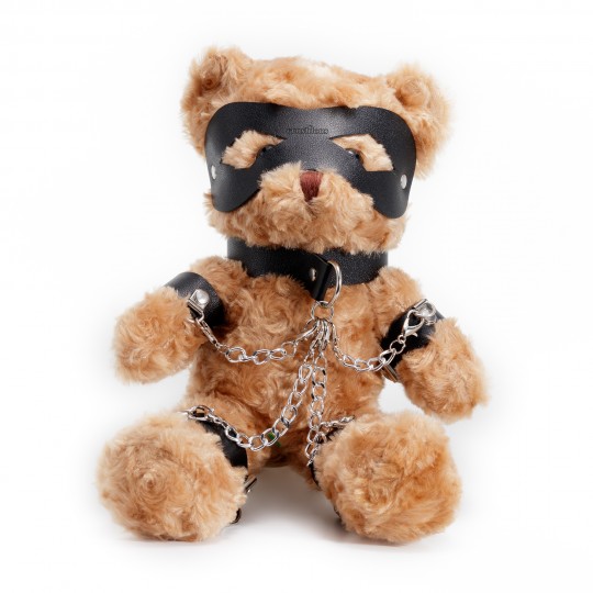 URSO DE PELÚCIA BONDAGE CRUSHITO PRETO 32CM CRUSHIOUS