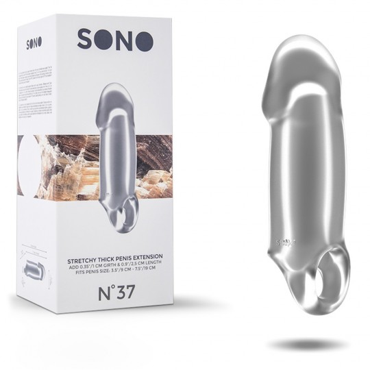 FUNDA CON EXTENSIÓN PARA EL PENE SONO Nº37 TRANSPARENTE