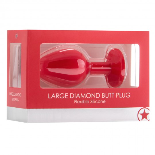 SPINA ANALE DIAMANTE BUTT PLUG MEDIO ROSSO