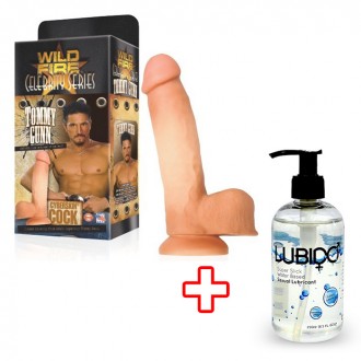 PACK TOMMY GUNN REALISTIC DILDO + LUBRICANT