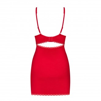 OBSESSIVE JOLIEROSE CHEMISE AND THONG RED