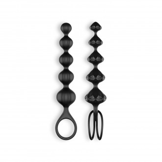 LOVE BEADS 2 PIECE SET SATISFYER BLACK