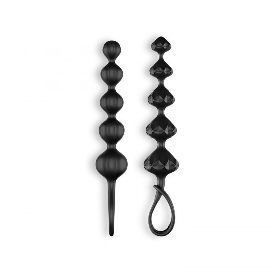 LOVE BEADS 2 PIECE SET SATISFYER BLACK