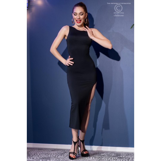 VESTIDO E TANGA CR-4441 PRETO