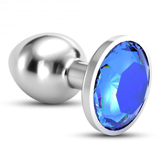 CRUSHIOUS BIJOU ANAL JEWEL PLUG BLUE SMALL WITH FREE VELVETY BAG