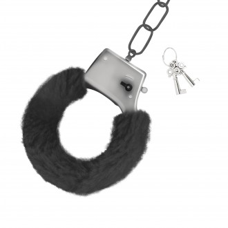 PACK OF 30 LOVE CUFFS FURRY HANDCUFFS CRUSHIOUS BLACK