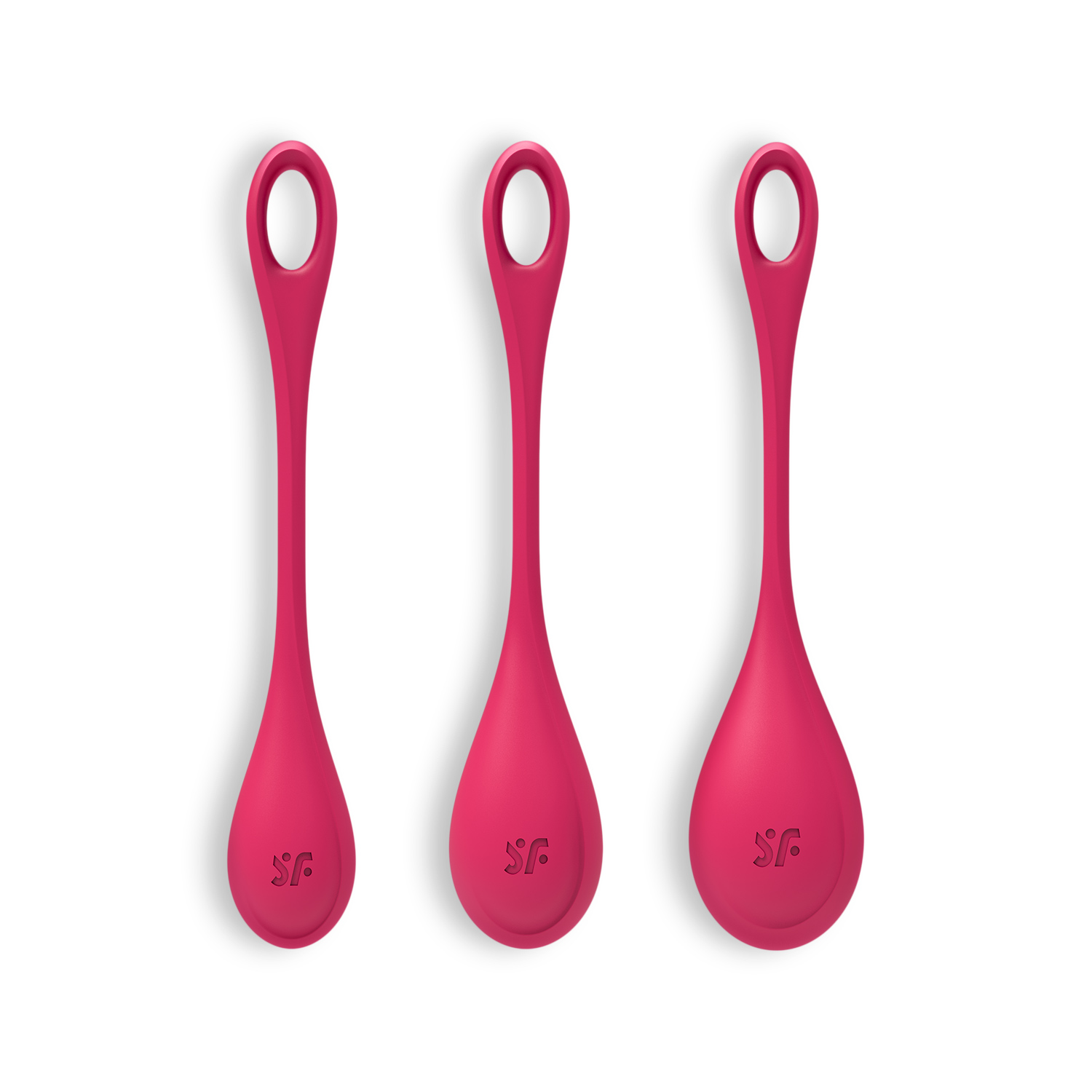 CONJUNTO DE 3 BOLAS KEGEL YONI POWER 1 SATISFYER ROJAS