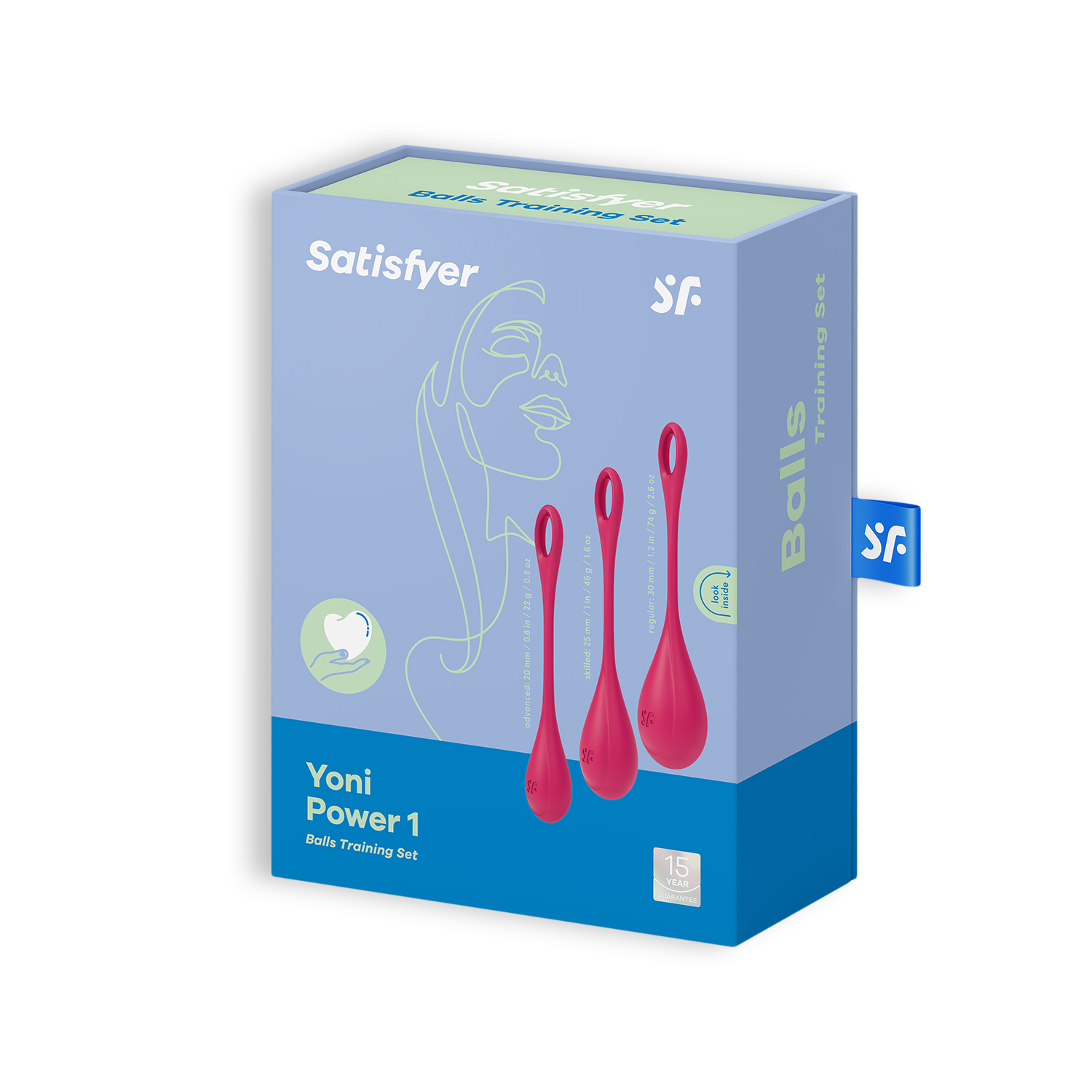 SATISFYER YONI POWER 1 3-PCS SET RED