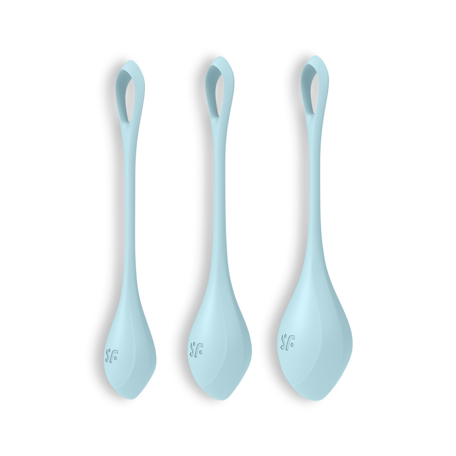 CONJUNTO DE 3 BOLAS KEGEL YONI POWER 2 SATISFYER AZULES