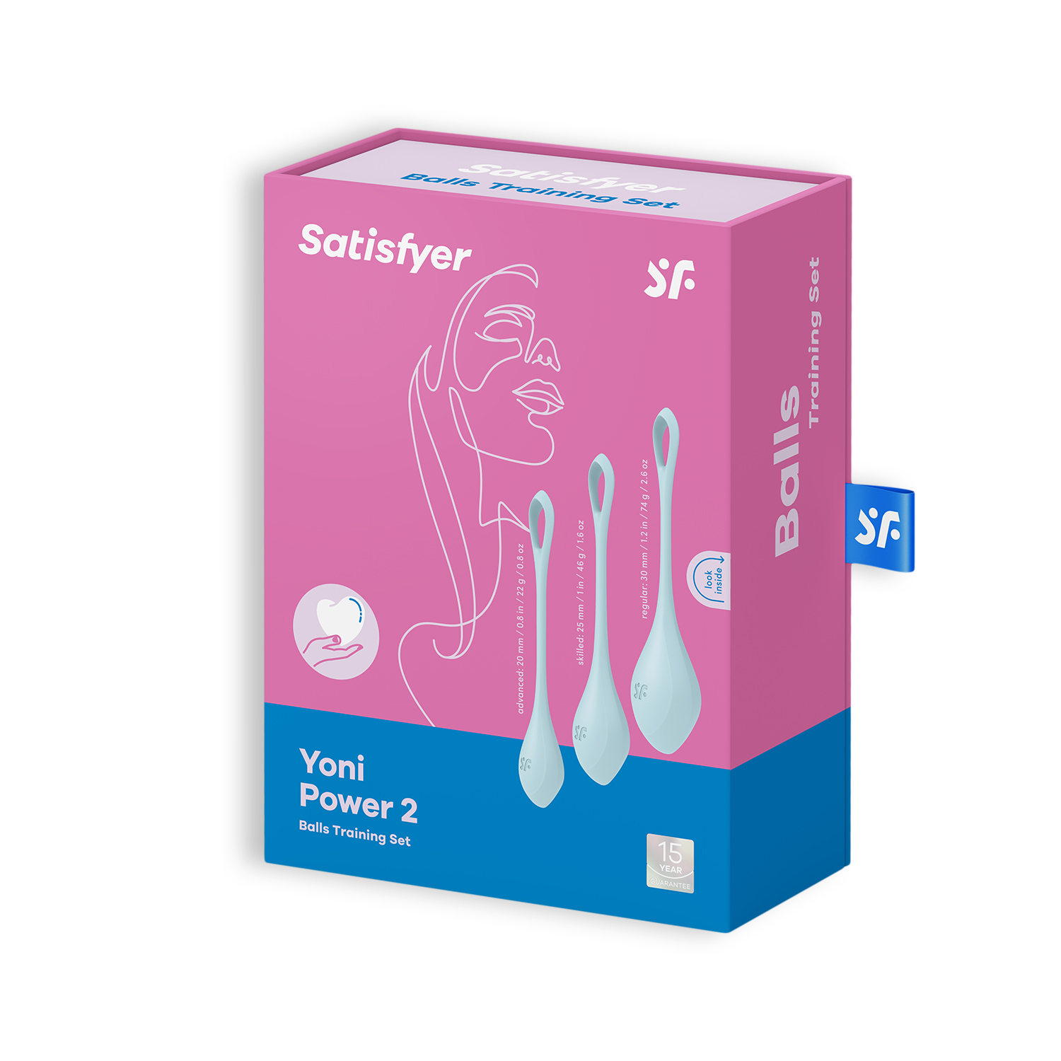 SET DI 3 PALLE DI KEGEL YONI POTENZA 2 SATISFYER BLU