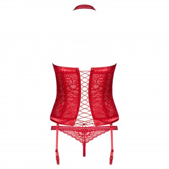 OBSESSIVE FLAMERIA CORSET AND THONG