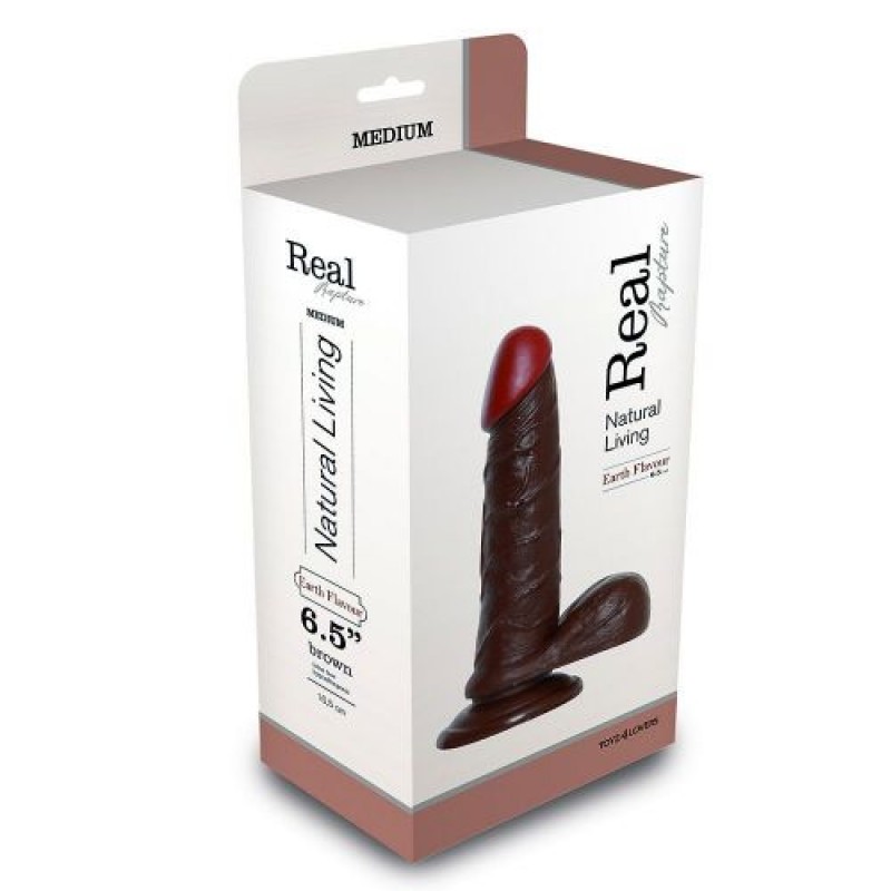 REALISTICO DILDO REALE RAPIMENTO TERRA SAPORE 6.5 &quot; NERO