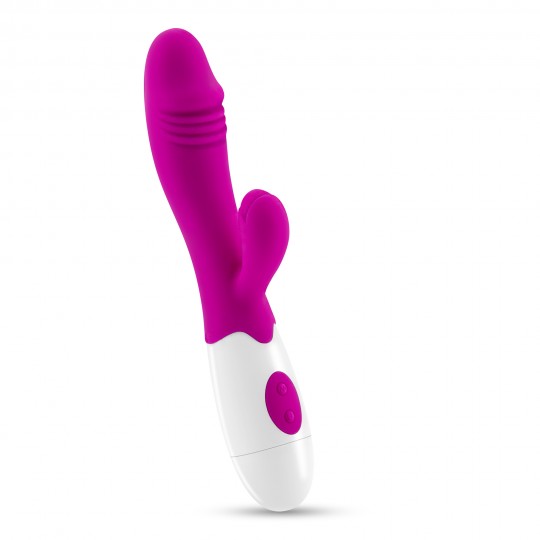 VIBRADOR CON ESTIMULADOR DE CLÍTORIS LOLLIPOP Y LUBRICANTE DE BASE AGUA INCLUIDO CRUSHIOUS