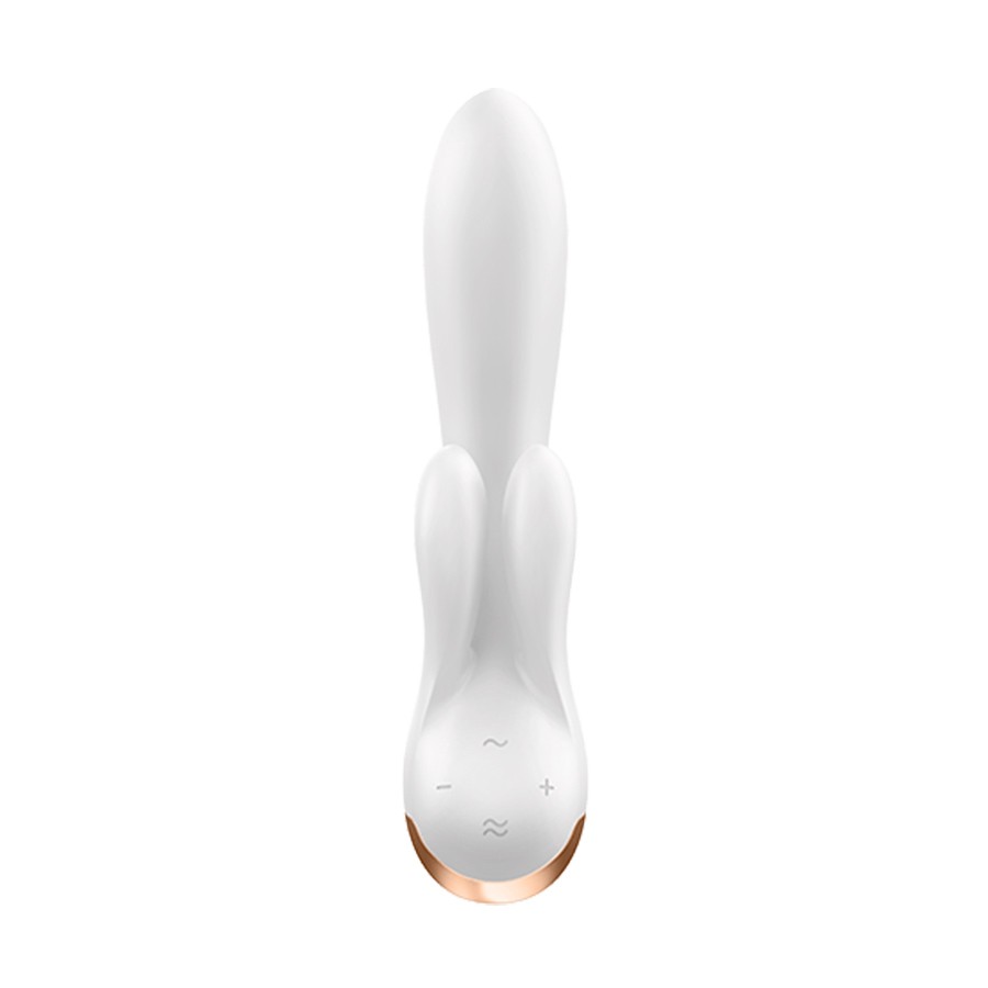 VIBRADOR DOUBLE FLEX CON APP SATISFYER BLANCO