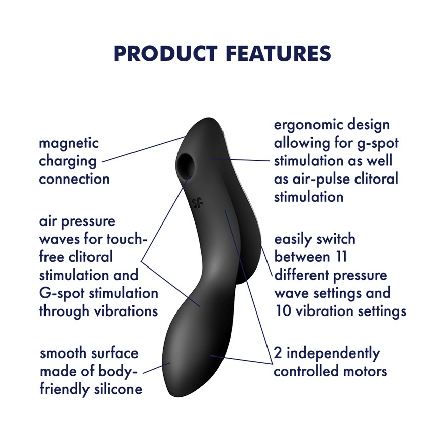 SATISFYER CURVY TRINITY 2 VIBRATOR BLACK