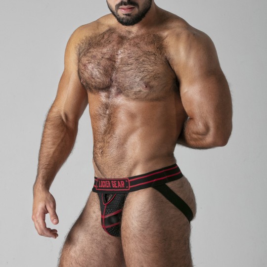 LOCKER GEAR WATCH IT HARD JOCKSTRAP RED