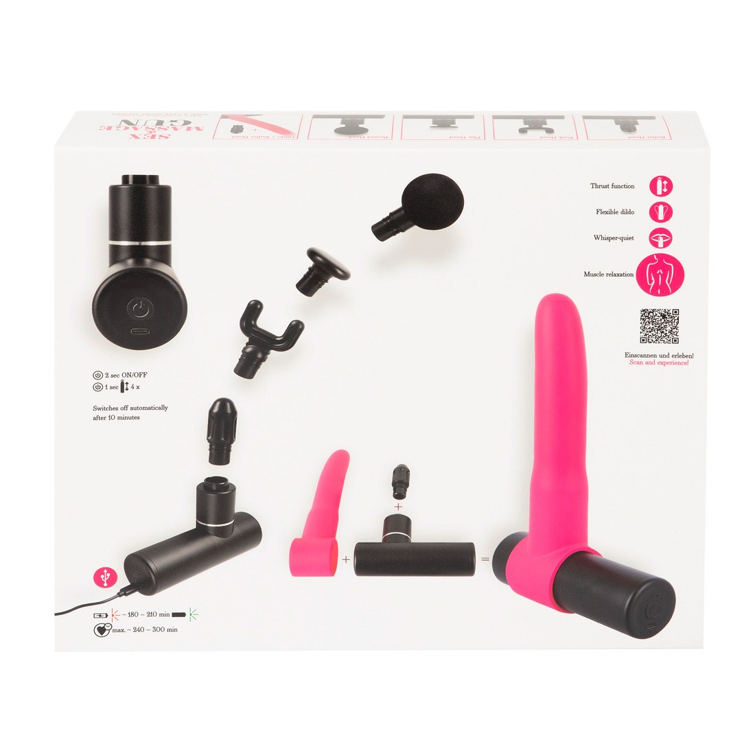 MASSAJADOR SEX &amp; MASSAGE GUN YOU2TOYS