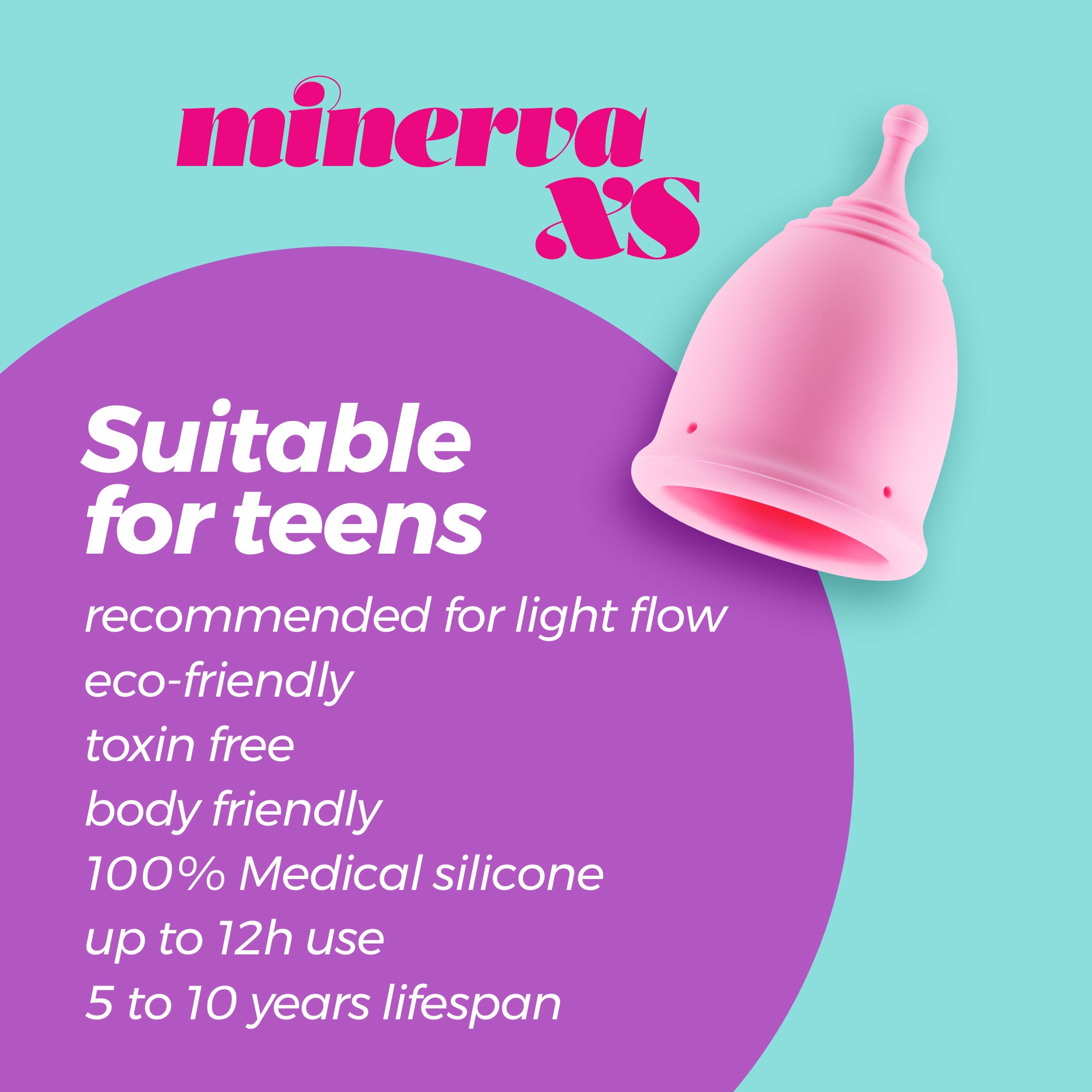 COPA MENSTRUAL MINERVA XS CON BOLSA CRUSHIOUS