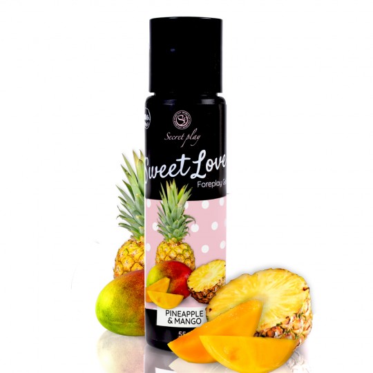 GEL LUBRIFIANT AROMATISÉ MANGUE ET ANANAS SWEET LOVE SECRET PLAY 60ML