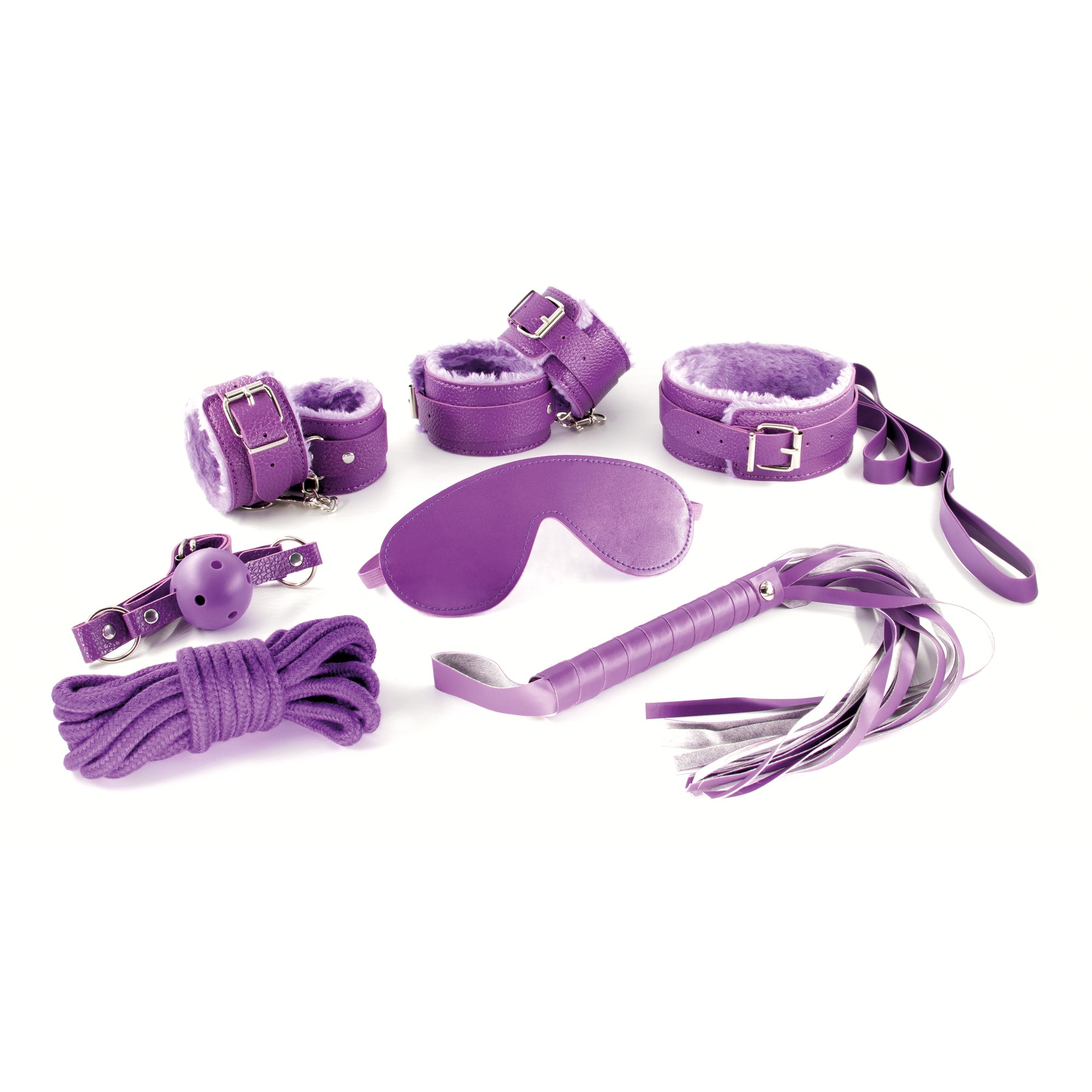 PACK DE 18 ENSEMBLE BDSM DUNGEONS &amp; MAIDENS VIOLET CRUSHIOUS