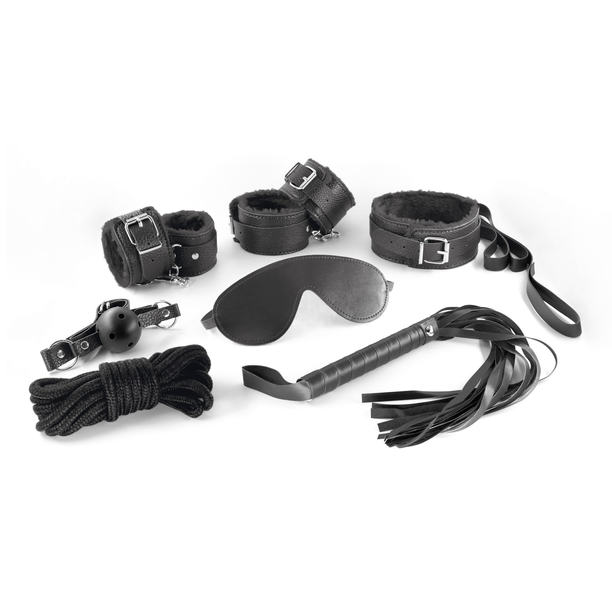 PACK DE 18 KIT BDSM DUNGEONS &amp; MAIDENS NEGRO CRUSHIOUS