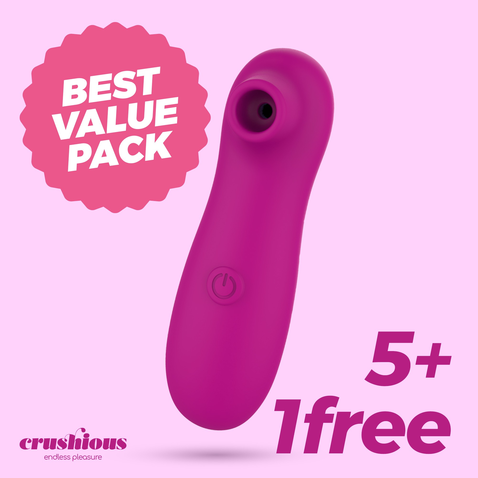 5 + 1 FREE CRUSHIOUS NOOKIE RECHARGEABLE CLITORAL STIMULATOR