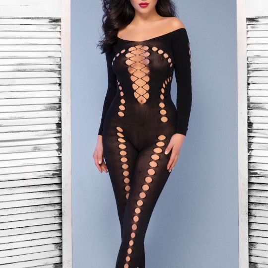 BODYSTOCKING CR-4646 NEGRO CHILIROSE