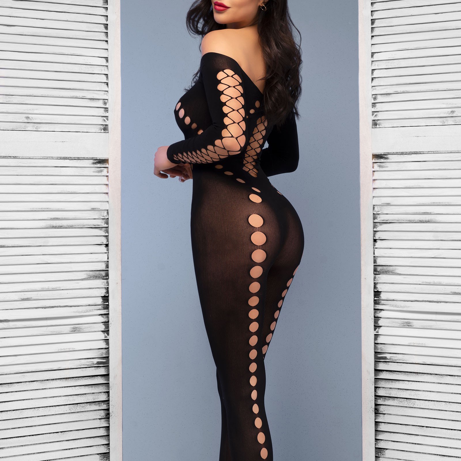 BODYSTOCKING CR-4646 NOIR CHILIROSE