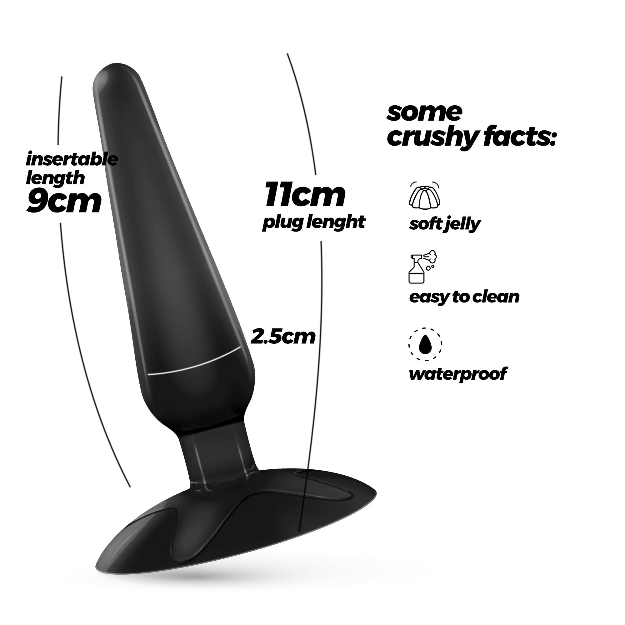 CRUSHIOUS JOLLY PLUG ANAL PLUG BLACK