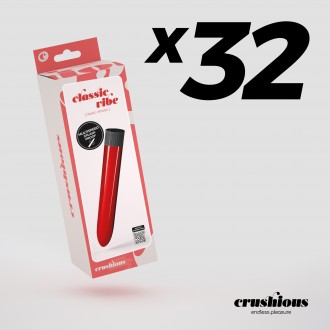 PACK DE 32 VIBROMASSEUR CLASSIC VIBE CRUSHIOUS ROUGE