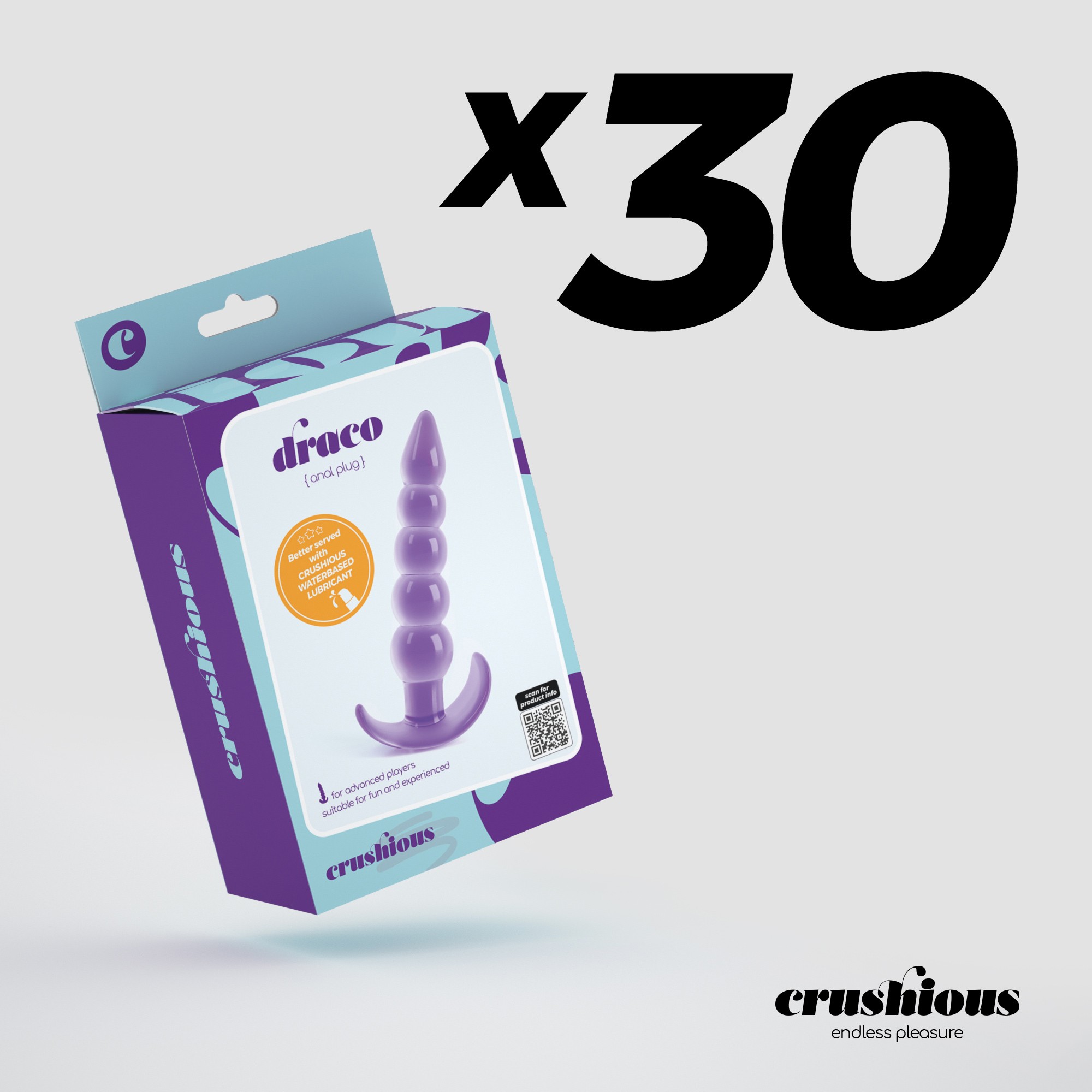 PACK DE 30 DRACO PLUG ANAL CRUSHIOUS