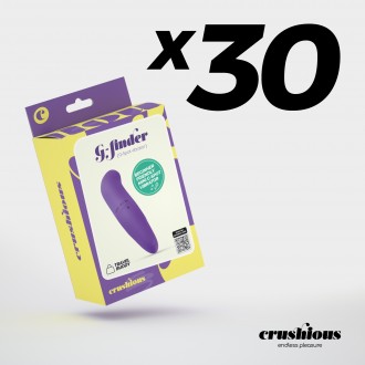 PACK DE 30 MINI MASAGEADOR G-FINDER MORADO CRUSHIOUS