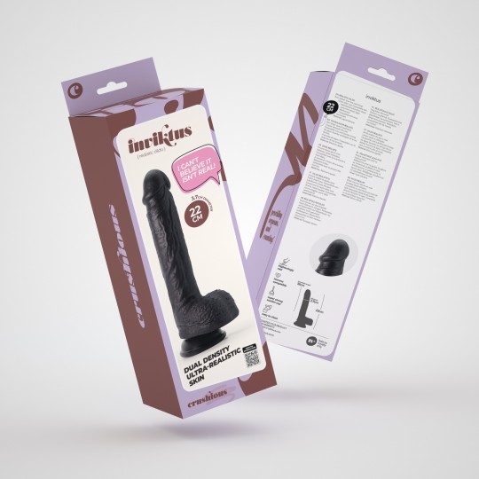 CONFEZIONE DA 16 DILDO INVITIKTUS 8 IN SILICONE LIQUIDO CRUSHIOUS NERO