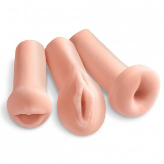 CONJUNTO DE 3 MASTURBADORES ALL 3 HOLES PIPEDREAM EXTREME TOYS