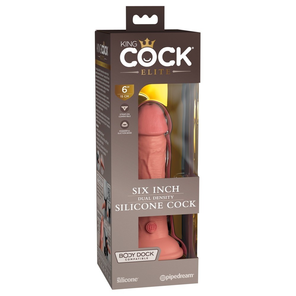 6&quot; DUAL DENSITY SILICONE COCK