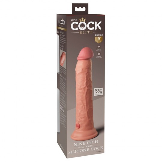 9&quot; DUAL DENSITY SILICONE COCK