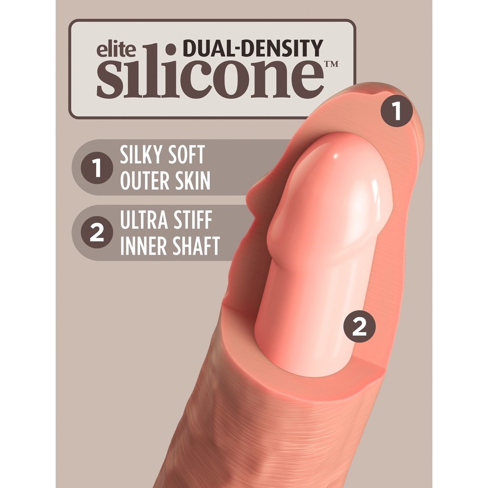 11&quot; DUAL DENSITY SILICONE COCK