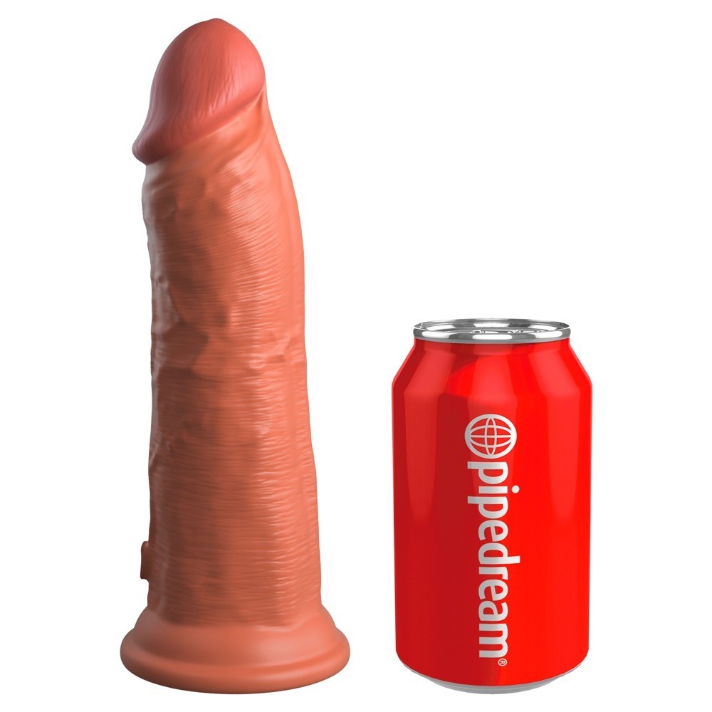 8\&quot; VIBRATING + DUAL DENSITY SILICONE COCK