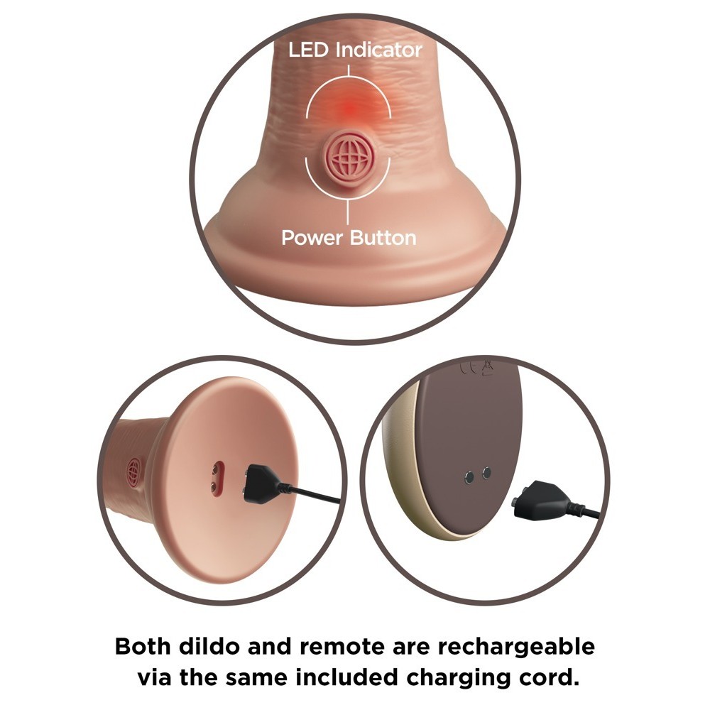 9&quot; VIBRATING + DUAL DENSITY SILICONE COCK WITH REMOTE