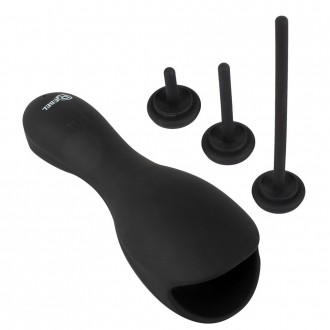 GLANS VIBRATOR WITH 3 ATTACHABLE DILATORS