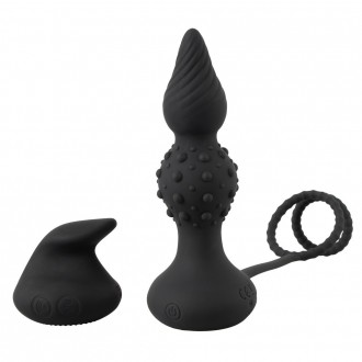 RC BUTT PLUG WITH COCK & BALL RINGS